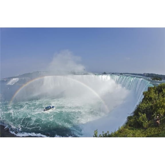 Horseshoe Falls & The Maid of The Mist Niagara Falls Ontario Canada Poster Print - 17 x 11