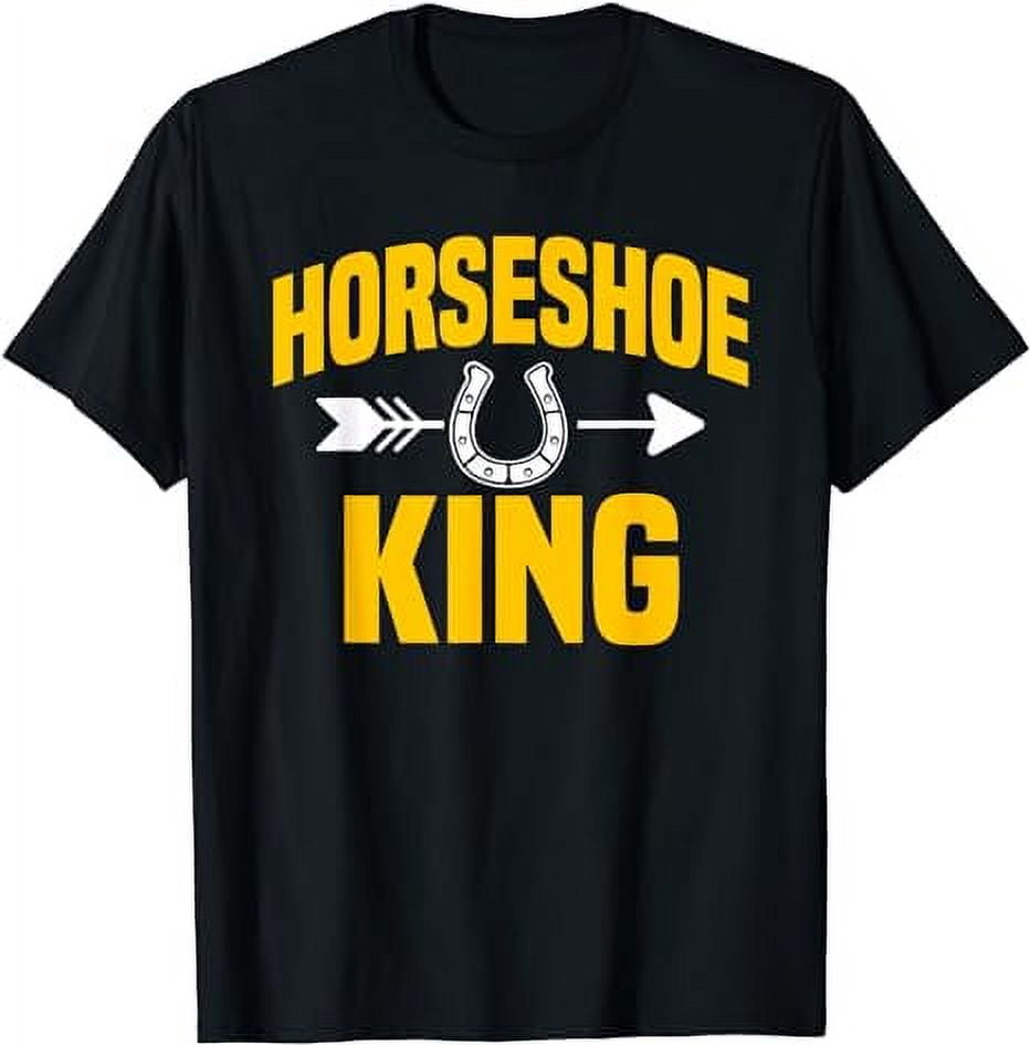 Horseshoe King Pitching Horse Lover Ferrier T-Shirt - Walmart.com