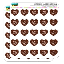 Horseshoe Lucky Double Cowboy Brown Heart Shaped Planner Calendar Scrapbook Craft Stickers