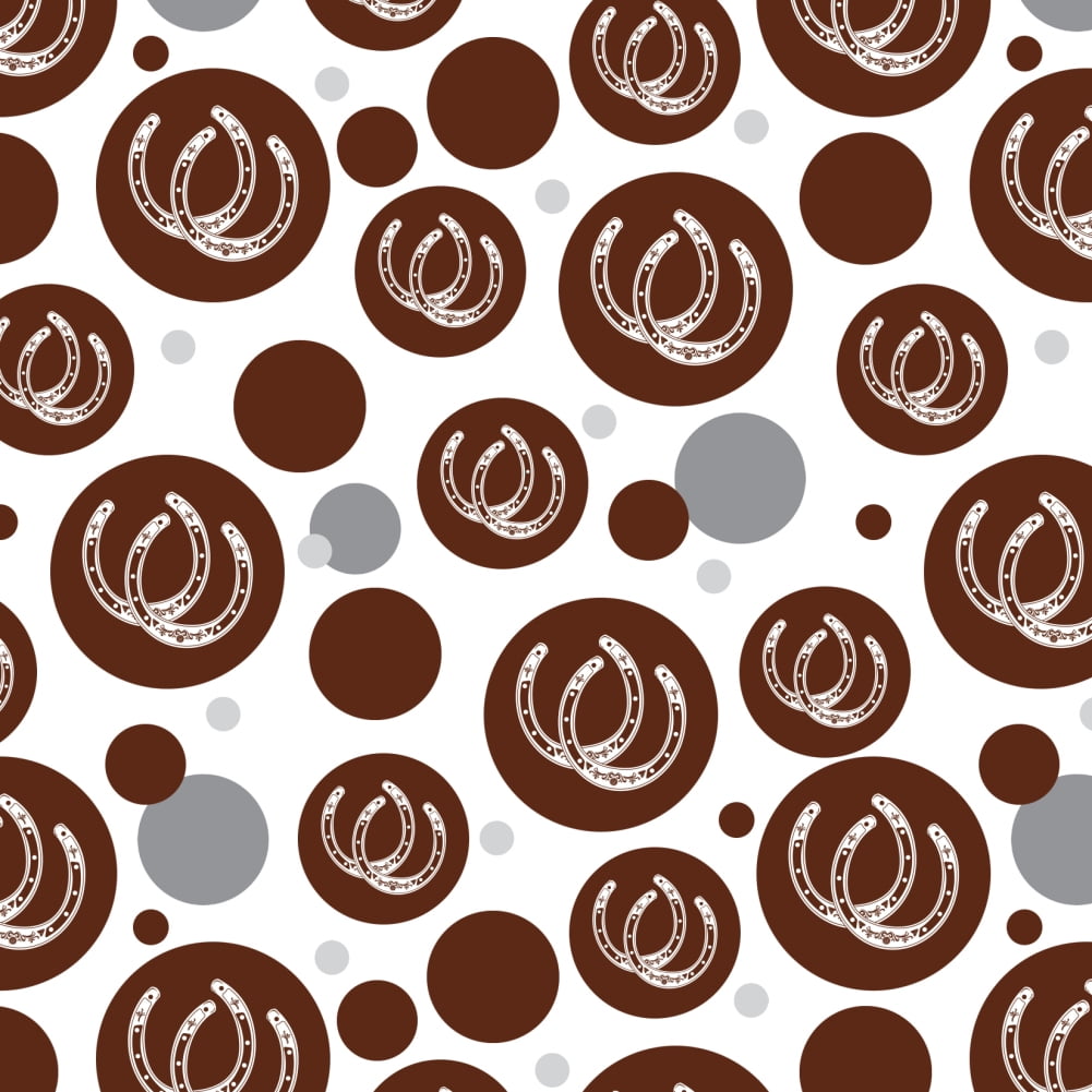 Horseshoe Lucky Double Cowboy Brown Premium Gift Wrap Wrapping Paper Roll