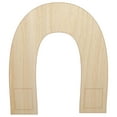 thumbnail image 1 of Horseshoe Magnet Wood Shape Unfinished Piece Cutout Craft DIY Projects - 4.70 Inch Size - 1/4 Inch Thick, 1 of 7