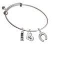 thumbnail image 1 of Horseshoe Mom Heart Expandable Bangle Bracelet, 1 of 1