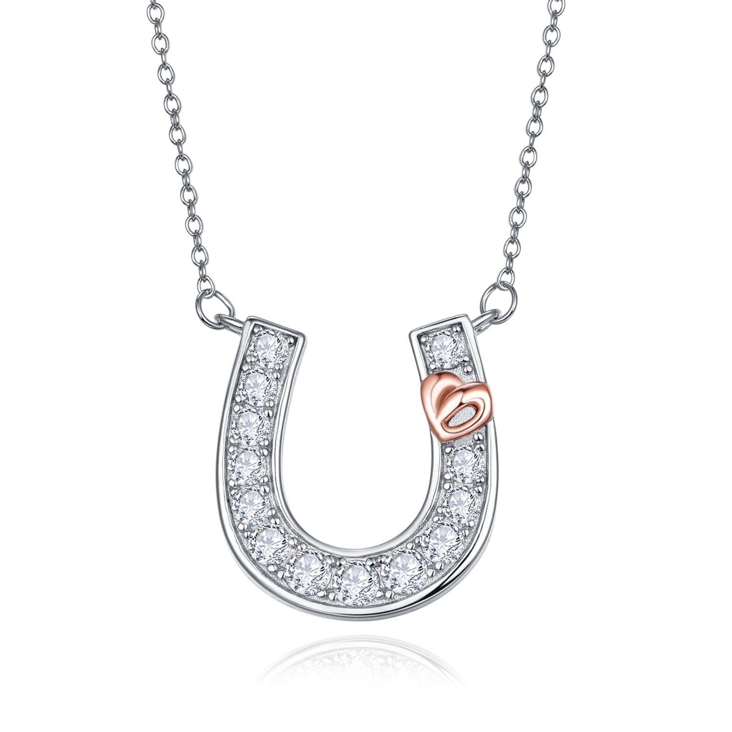 925 Sterling Silver Lucky Horseshoe Pendant  