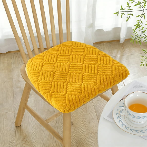 Horseshoe Plush Chair Cushion, Thick Warm Washable Non-Slip Dining Sofa Seat Pad Winter Home Office Comfort Pillow Seat Cushion for Chairs Sofas