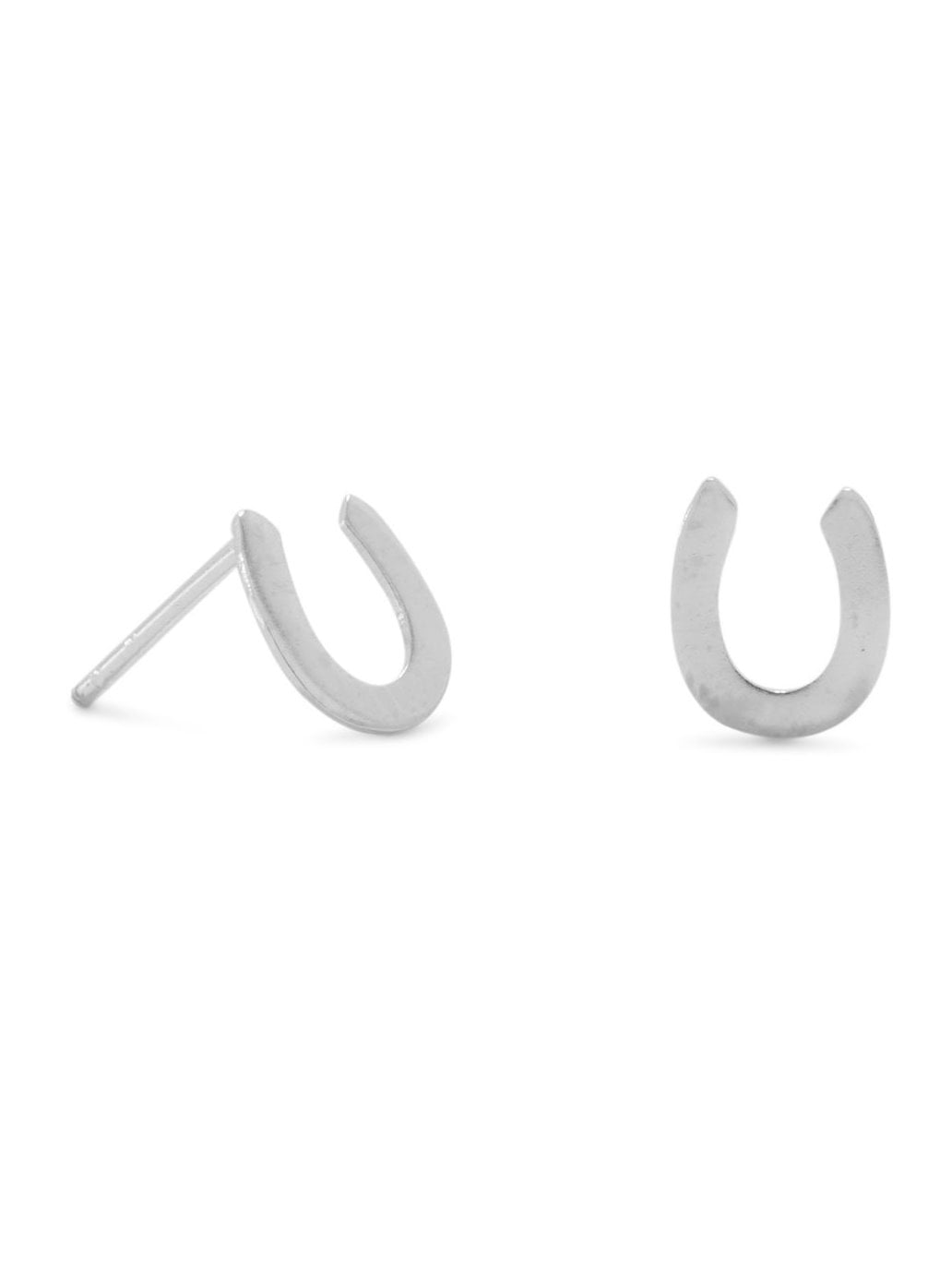 Horseshoe Post Stud Earrings Sterling Silver 7mm Size Horseshoe Post Stud Earrings Sterling Silver 7mm Size