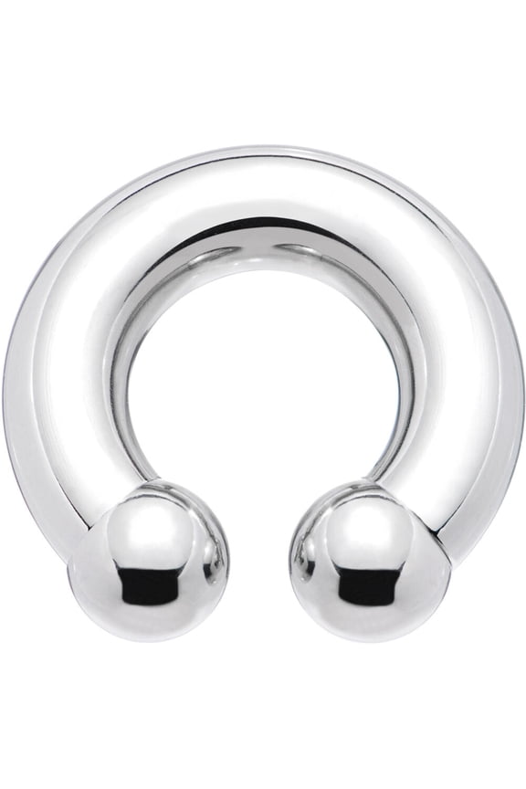Horseshoe Prince Albert Ring Internal Threaded 316L Steel (0 & 00 Gauge)