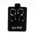 thumbnail image 1 of Horseshoe Ring 4pc Circular Barbell 18G Anodized Piercing Jewelry Nose Lip Rings, 1 of 6