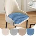thumbnail image 1 of Horseshoe Seat Cushion | Curved Dining Chair Cushion | Non Slip Machine Washable | Thickened Linen-Like Fabric | 19.3x19.3 Inch | Beige Gray Gold Blue, 1 of 6
