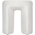 thumbnail image 1 of Aria Home Teddy Accent Stool with Horseshoe Design, Plush Footrest Seat, Cream, 18 Inch, 1 of 9