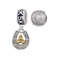 thumbnail image 1 of Horseshoe with Goldtone Trinity Knot 5K Run She Believed She Could Charm Beads (Set of 2), 1 of 1