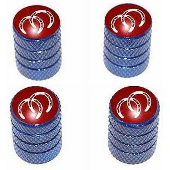 Horseshoes Horse Shoes Tire Rim Wheel Aluminum Valve Stem Caps, Multiple Colors