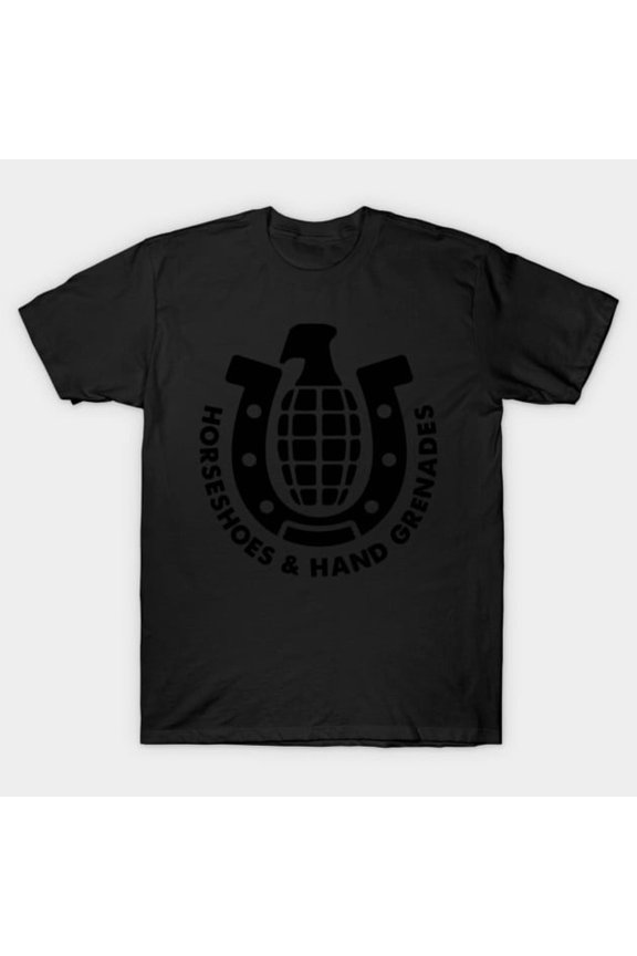 Horseshoes and Hand Grenades Funny Traditional Metric Close Count Jest Unisex T-Shirt, up to size 3XL.