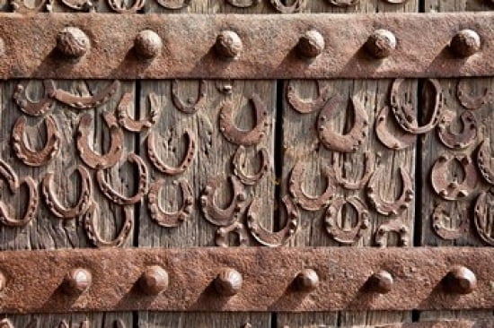 Horseshoes on the Door of Buland Darwaza Fatehpur Sikri India Canvas Art - Charles O Cecil DanitaDelimont (25 x 38)