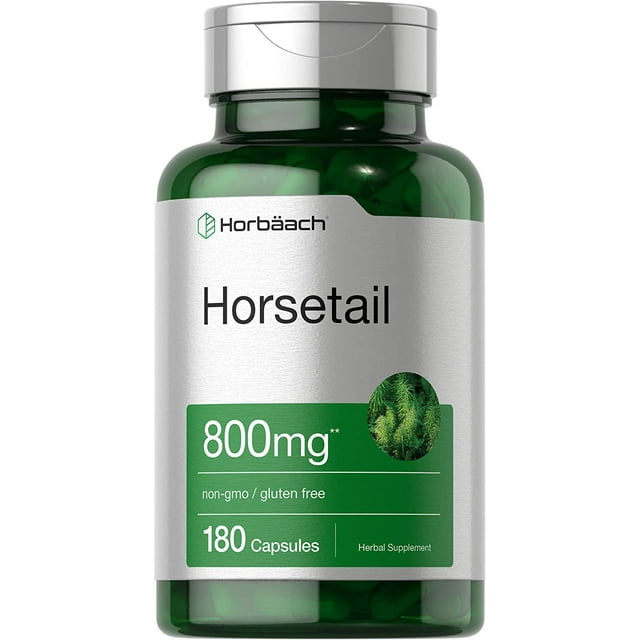 Horsetail Extract 800mg 180 Capsules Herbal Supplement by Horbaach
