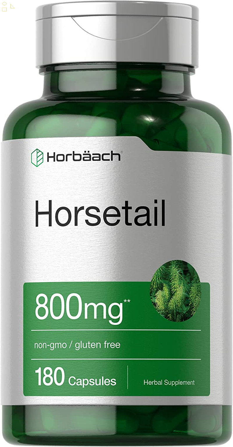 Horsetail Herb Capsules 800Mg 180 Count NonGmo, Gluten Free Herb