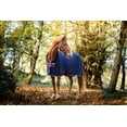 thumbnail image 1 of Horseware Cozy Neck Fleece Cooler (No Fill, Embossed), Navy HW Print (Burgundy/White Trim), Size: 72, 1 of 5