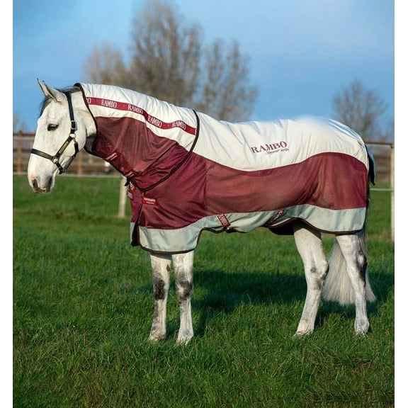 Horseware Ireland  Rambo Summer Series Turnout 100g Grey/Burgundy 69