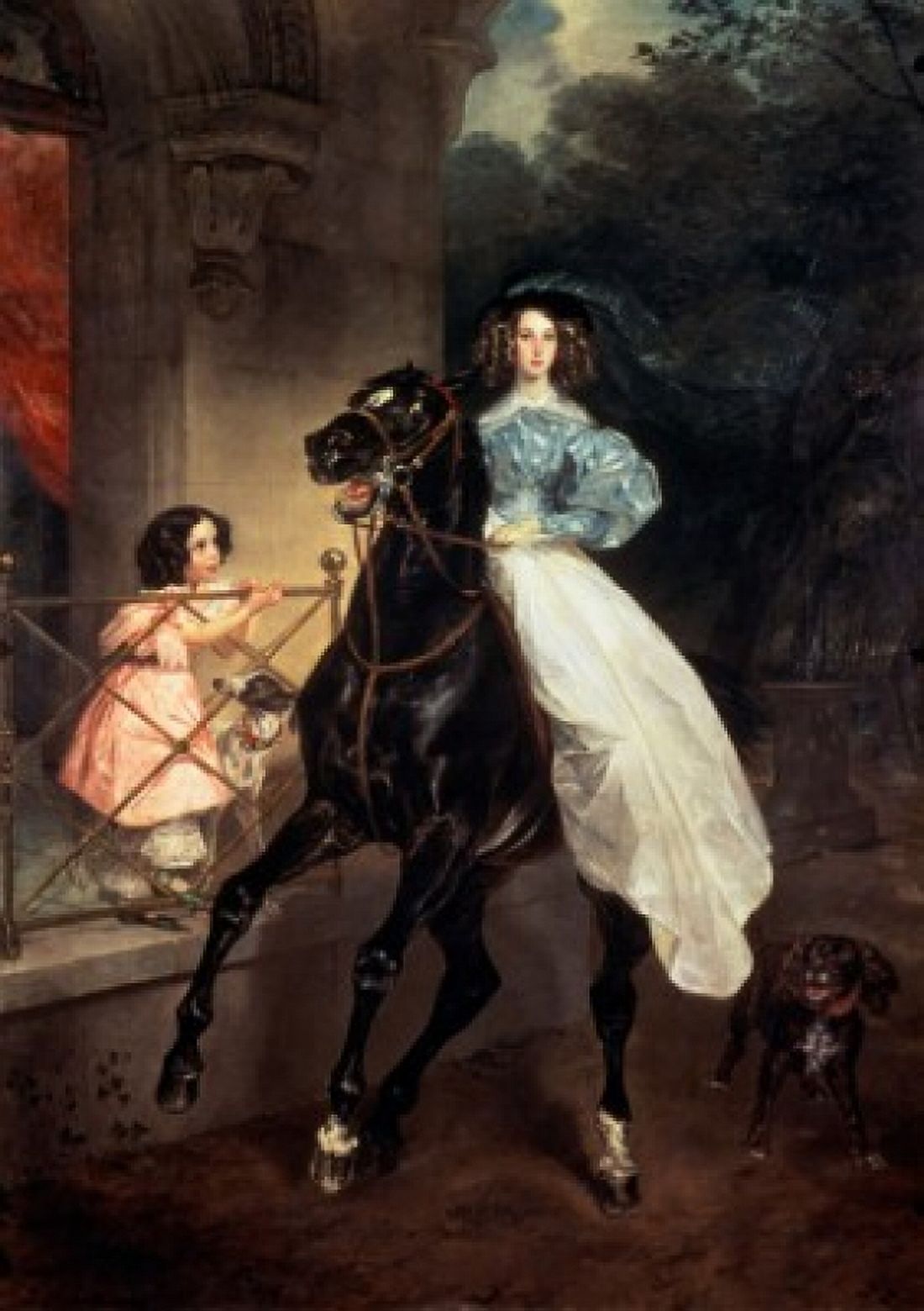 Horsewoman (G Pacini) Karl Pavlovic Briullov (1799-1852 Russian) Tretyakov Gallery Moscow Russia Canvas Art - Karl Pavlovic Briullov (18 x 24)