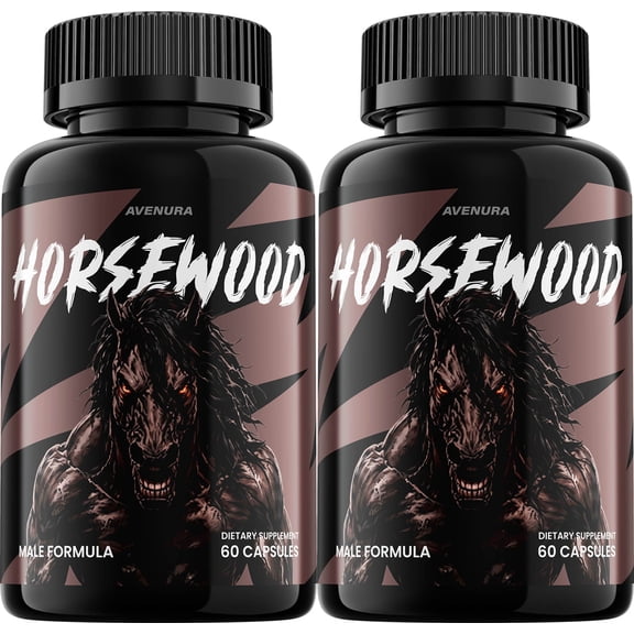 Horsewood for Men Capsules  Advanced Formula Natural Supplement Pills for Active Lifestyle, 2 Pack, 120 Capsules