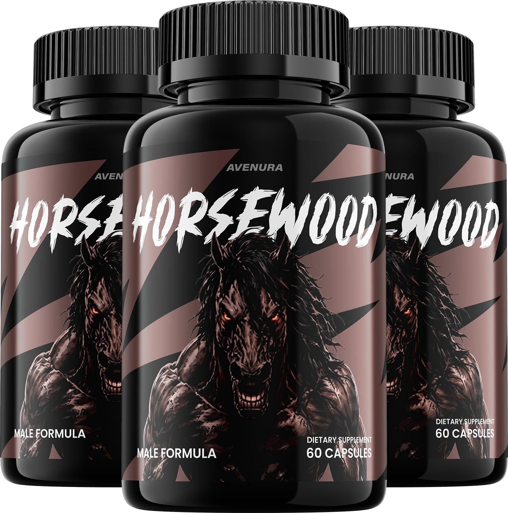 Horsewood for Men Capsules – Horse Wood Advanced Formula Natural Supplement Pills for Active Lifestyle, 3 Pack, 180 Capsules