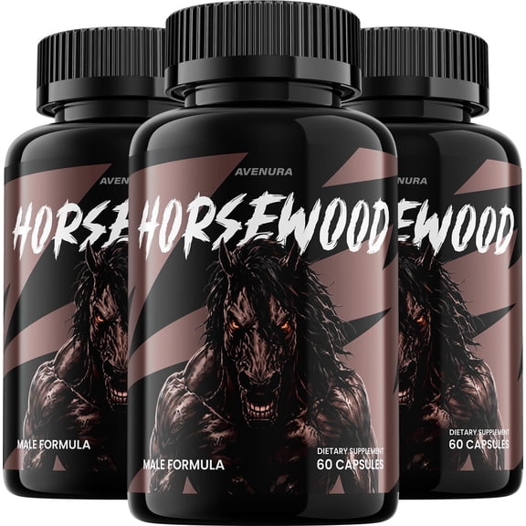 Horsewood for Men Capsules – Horse Wood Advanced Formula Natural Supplement Pills for Active Lifestyle, 3 Pack, 180 Capsules