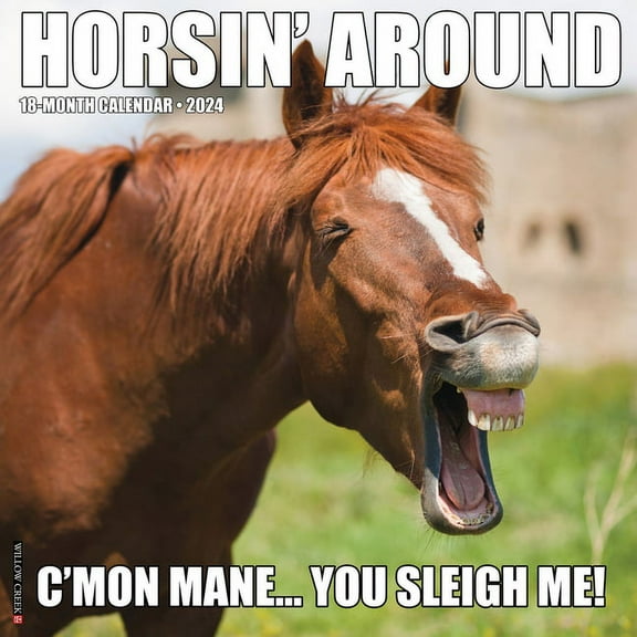 Horsin' Around 2024 12 X 12 Wall Calendar (Other)