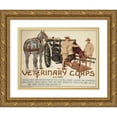 thumbnail image 1 of Horst Schreck 14x12 Gold Ornate Wood Frame and Double Matted Museum Art Print Titled - The Veterinary Corps (1919), 1 of 4