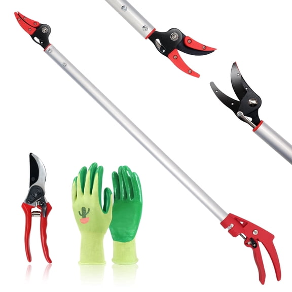 Hortem Garden Pro 35 Adjustable Long Reach Adjustable Right-Handed Pruner & Lopper with Bypass