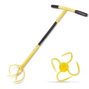 Hortem Twist Hand Tiller Removable, Hand Garden Claw Cultivator with Durable Steel Shaft Tines and Comfortable Handle 76cm Long