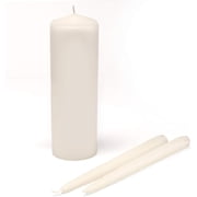 Hortense B. 95095 Hewitt Wedding Accessories, Unity Candle Set, Ivory, 9-Inch Pillar and 2 10-Inch Tapers