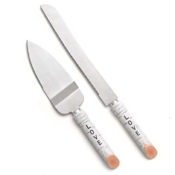 Hortense B. Hewitt 2-Piece Wedding Accessories Rustic Love Cake Serving Set