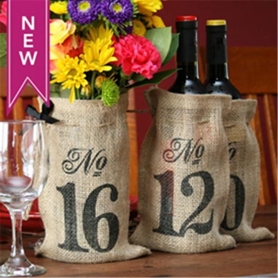 Hortense B Hewitt 20843 Numbers 11-20 Burlap Table Number Wine Bags