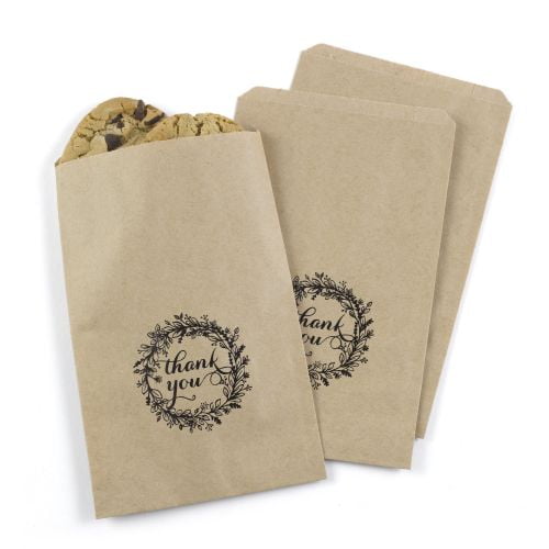 Hortense B. Hewitt 42271 Rustic Wreath Treat Bags, Kraft - Blank
