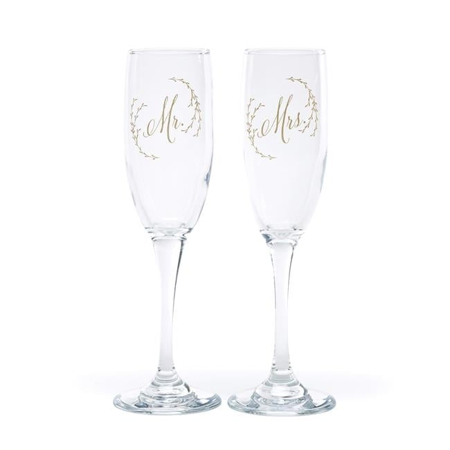 Hortense B. Hewitt 55133B Ethereal Floral Flutes - Blank - Pack of 2