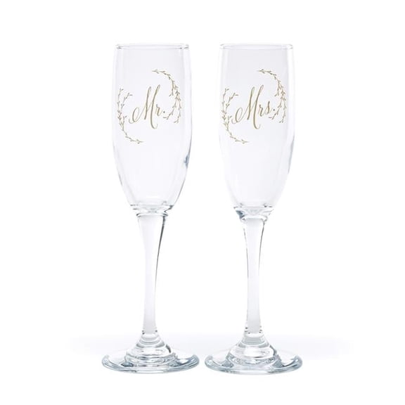 Hortense B. Hewitt 55133B Ethereal Floral Flutes - Blank - Pack of 2