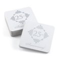 thumbnail image 1 of HBH Wedding Silver Anniversary Coasters Package of 50, 1 of 1