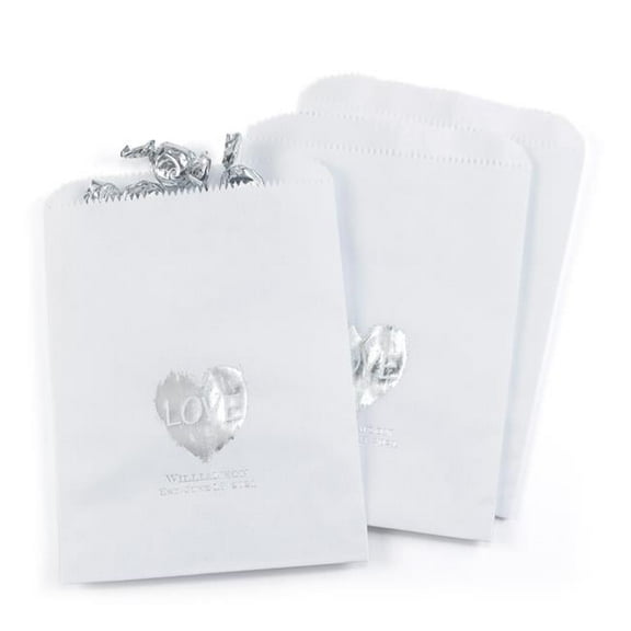 Hortense B. Hewitt  Brush of Love Treat Bags - White - Personalized