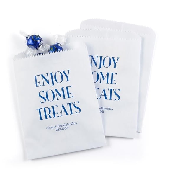 Hortense B. Hewitt Enjoy Some Treats Treat Bags - White - Personalized