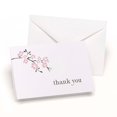 thumbnail image 1 of Hortense B. Hewitt HBH 3 1/2" x 4 7/8" Cherry Blossom Wedding Thank You Card Bright White/Pink/Brown, 1 of 2