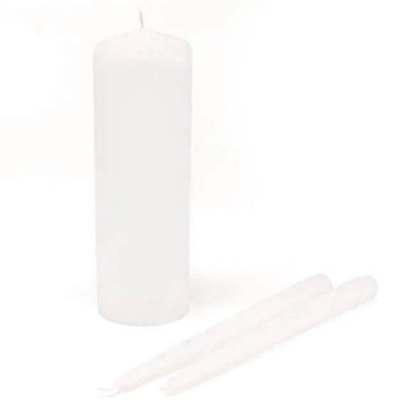 Hortense B. Hewitt Hortense B Hewitt Basic Wedding Unity Candle and Taper Set - White