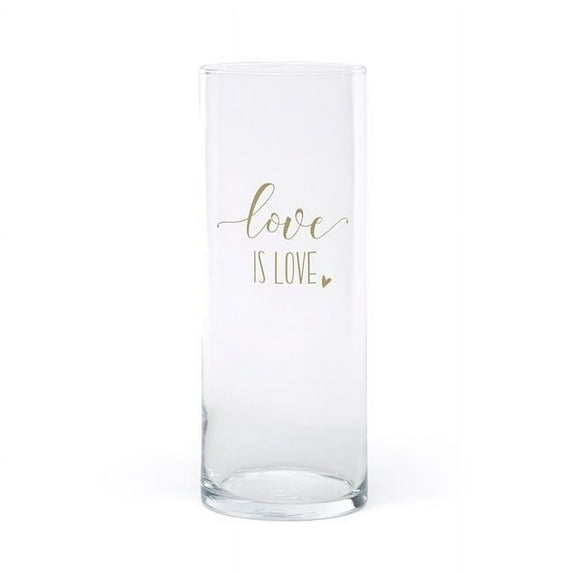 Hortense B. Hewitt Hortense B Hewitt Love is Love LGBTQ Large Glass Cylinder, sand