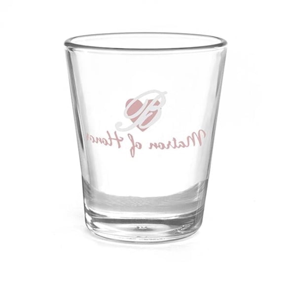 Hortense B Hewitt Personalized Matron of Honor Heart Wedding Party Shot Glass