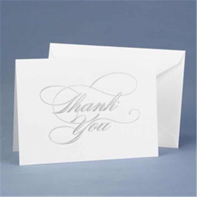 Hortense B. Hewitt  Silver Thank You Cards