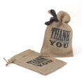 thumbnail image 1 of Hortense B. Hewitt Thank You Burlap Favor Bag : package of 25, black, 1 of 1