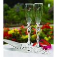 thumbnail image 1 of Hortense B. Hewitt Wedding Accessories Love Knot Champagne Toasting Flutes, Set of 2, 1 of 4