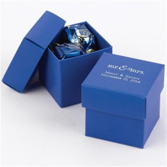 Hortense b Hewitt 10848P Royal Blue 2 piece Favor Boxes personalized