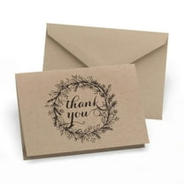 Hortense B. Hewitt Krafty Thank You Cards Natural 50/Pack (35206ST)