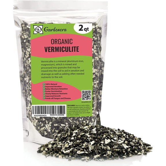 🌟 Discover the Secret to Perfect Plant Growth - Gardenera's Horticultural VERMICULITE for Optimal Water Retention and Soil Drainage - 2 QUART