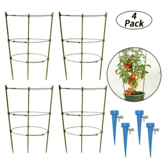 Horticultural Supplies Climbing Vine Flower Racks, Plant Climbing Racks, Fiberglass Tube Iron Ring Flower Pillars, Rose Flower Racks