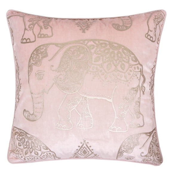 Horton Blush Animal Print Polyester 20 in. x 20 in. Throw Pillow